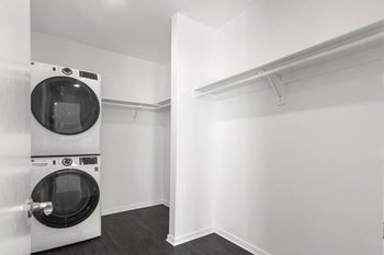 Spacious walk-in closets